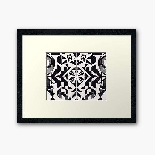 Aperçu de l'œuvre "Vortex Op-Art Mod Noir/Blanc créée et vendue par alphadesigns24.