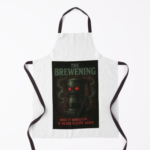 Item preview, The Brewening – Evil Coffee Maker Horror Poster designed and sold by thesnakeater.