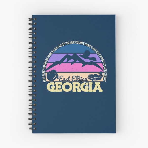Item preview, East Ellijay Georgia Sunset Retro Vintage Local Pride Logo designed and sold by CRHPOD20.