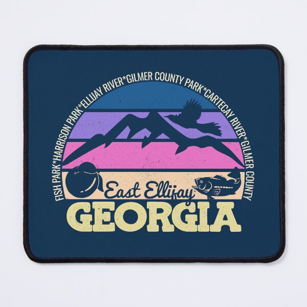 Item preview, East Ellijay Georgia Sunset Retro Vintage Local Pride Logo designed and sold by CRHPOD20.