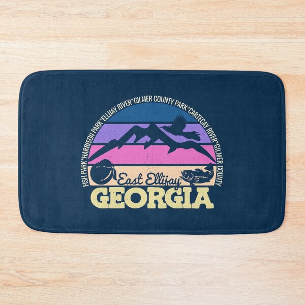 Item preview, East Ellijay Georgia Sunset Retro Vintage Local Pride Logo designed and sold by CRHPOD20.