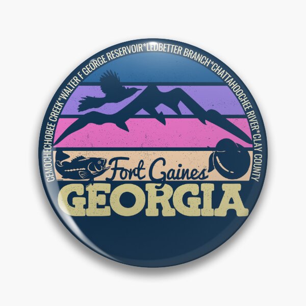 Item preview, Fort Gaines Georgia Sunset Retro Vintage Local Pride Logo designed and sold by CRHPOD20.