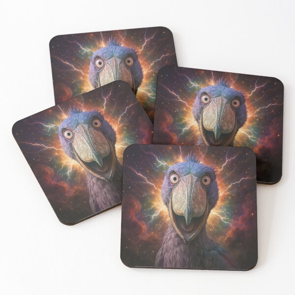 Item preview, Cosmic Shoebill – Galactic Screech of Shock designed and sold by SUNAGIMO9999.