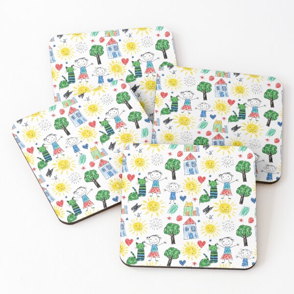 Item preview, Happy Kids Crayon Doodle Pattern designed and sold by tretyakov.