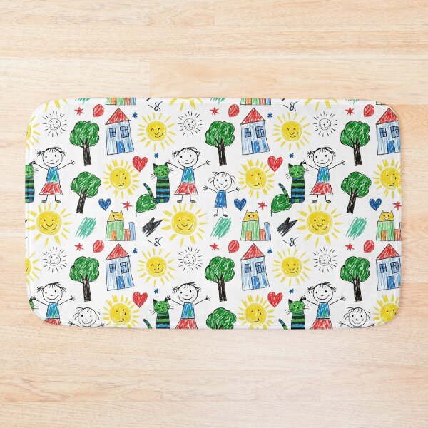 Item preview, Happy Kids Crayon Doodle Pattern designed and sold by tretyakov.