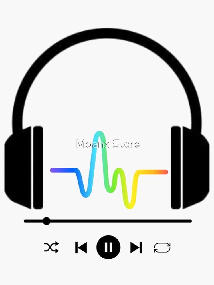 Music headphone design Sticker for Sale by Mohanth Redbubble - Main Image