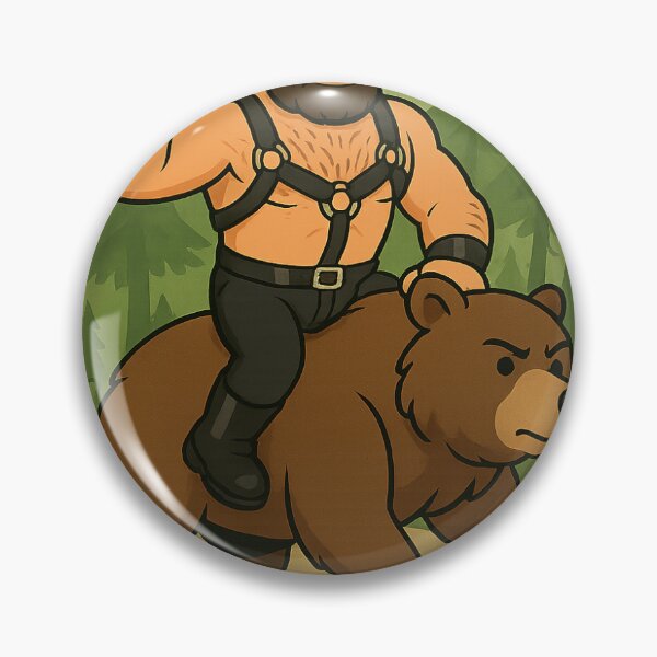 Item preview, Leatherman riding a bear through the woods designed and sold by CheersQueers!.