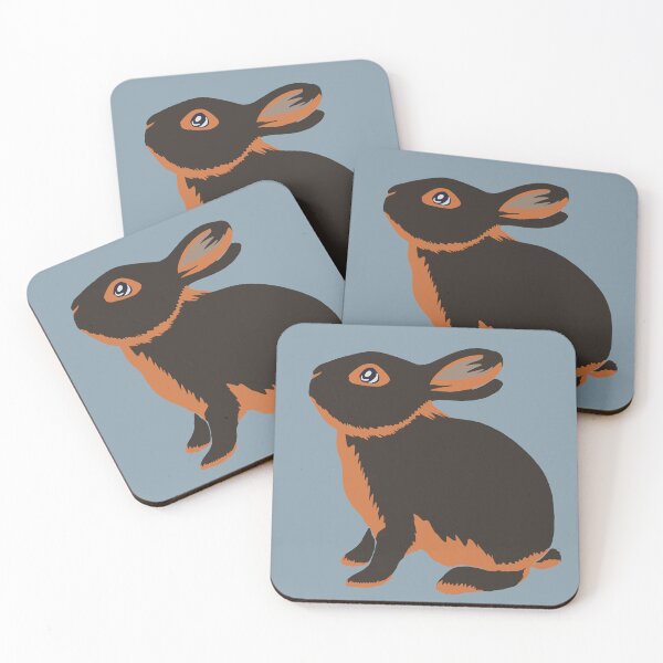 Item preview, Tan Rabbit Kawaii two-tone bunny illustration designed and sold by tayaan.