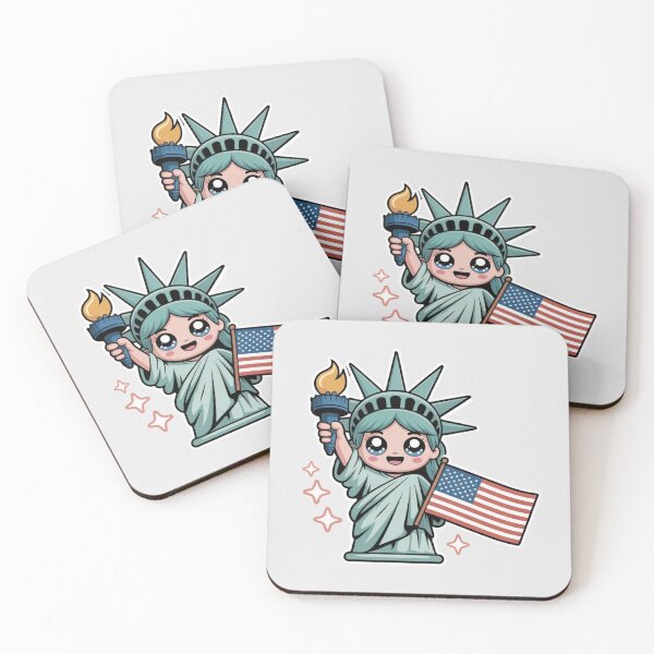 Item preview, 4 th July kawaii Statue of Liberty Design designed and sold by StellarSnap.