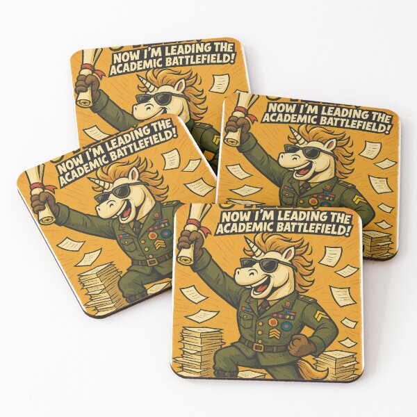 Item preview, Academic Warrior Unicorn – Graduation Army Parody Design designed and sold by Asbiell.