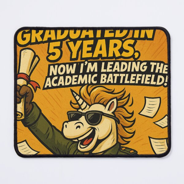 Item preview, Academic Warrior Unicorn – Graduation Army Parody Design designed and sold by Asbiell.