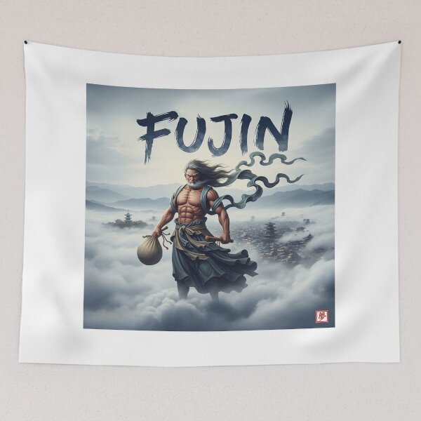 Item preview, Fujin: The Wind God Standing Above the Clouds designed and sold by schwa24jpn.