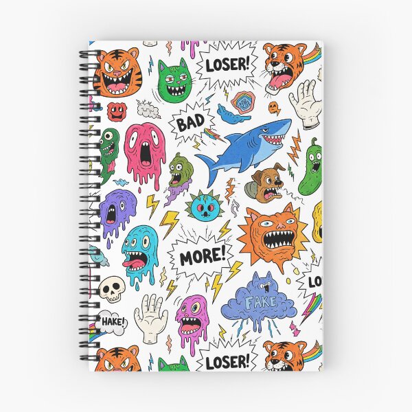 Item preview, Edgy Monster Doodle Art Pattern designed and sold by tretyakov.