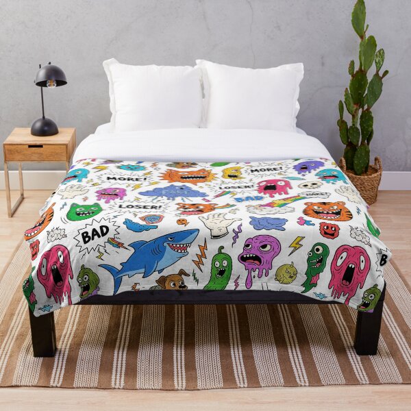 Item preview, Edgy Monster Doodle Art Pattern designed and sold by tretyakov.