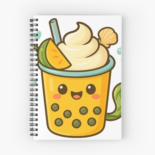 Item preview, Mango Ocean Boba – Cute Kawaii Tropical Bubble Tea designed and sold by Asbiell.