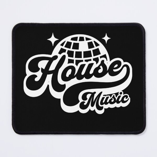 Item preview, HOUSE MUSIC - Disco Ball Font Steez (White) designed and sold by Discothreadz.
