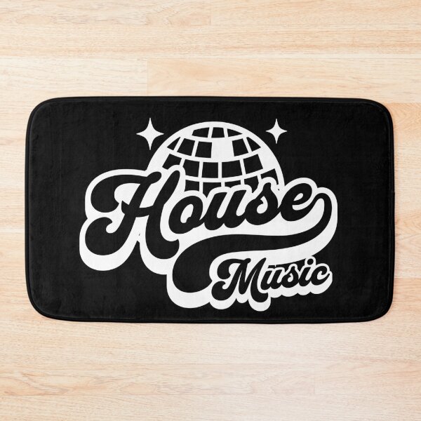 Item preview, HOUSE MUSIC - Disco Ball Font Steez (White) designed and sold by Discothreadz.