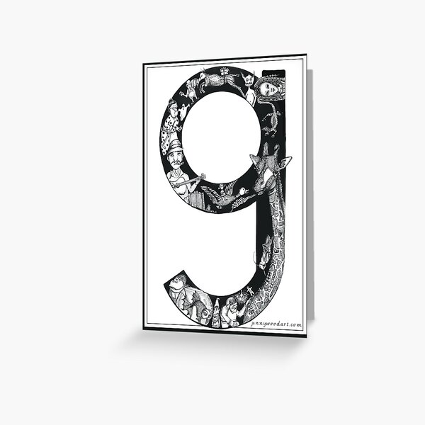 The letter 'g' Greeting Card