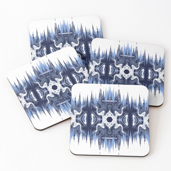 Item preview, Midnight Sonic Abstract Ikat, abstract summer pattern, geometric wave print, digital ikat style designed and sold by sdartproject.