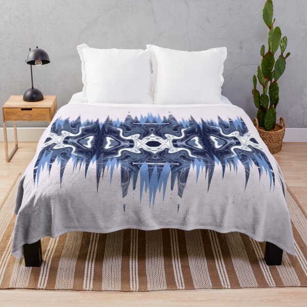 Item preview, Midnight Sonic Abstract Ikat, abstract summer pattern, geometric wave print, digital ikat style designed and sold by sdartproject.