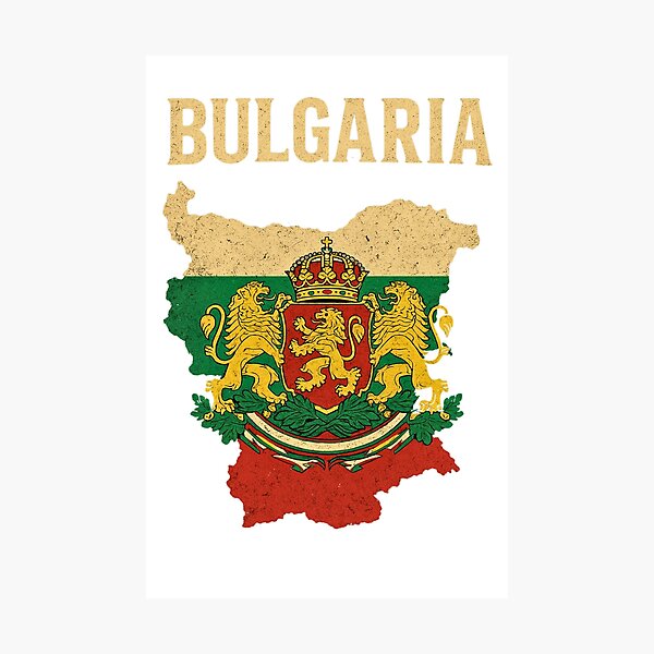 Item preview, Vintage Bulgaria Coat of Arms – Bulgarian Pride and Heritage Map Design designed and sold by Tree-Sale.