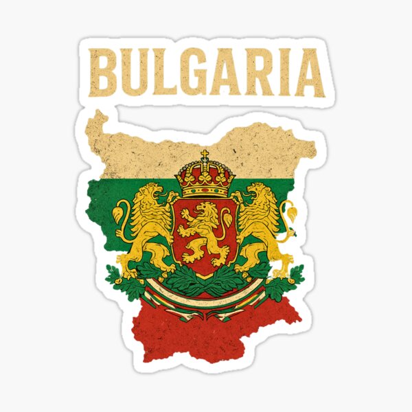 Item preview, Vintage Bulgaria Coat of Arms – Bulgarian Pride and Heritage Map Design designed and sold by Tree-Sale.