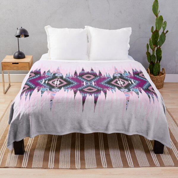 Item preview, Vibrant Ikat Pattern in Magenta & Blue, summer pattern. designed and sold by sdartproject.