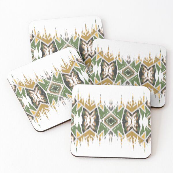 Item preview, Mystic green-brown Tribal Repeat summer Pattern, abstract graphic illustration design. designed and sold by sdartproject.