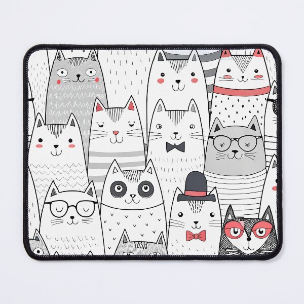 Item preview, Cute Whimsical Doodle Cat Pattern designed and sold by tretyakov.