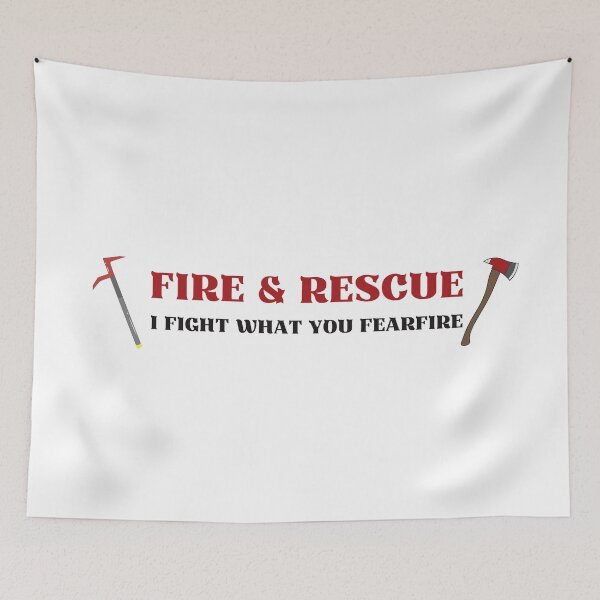 Item preview, firefighter helmet sticker designed and sold by Wordsmith-Wear.