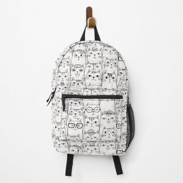 Item preview, Quirky Doodle Cat Crowd Pattern designed and sold by tretyakov.