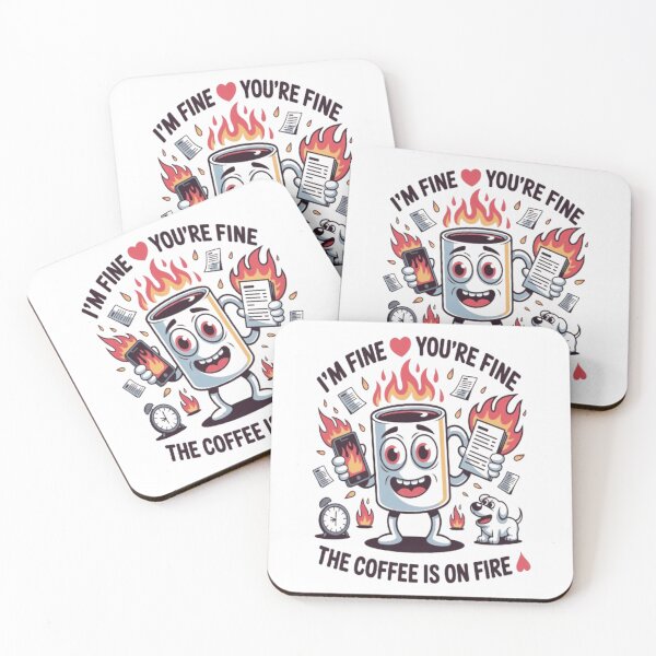 Item preview, Funny Coffee Mug on Fire – Chaotic Cartoon Design for Caffeine Lovers designed and sold by Petpixy.