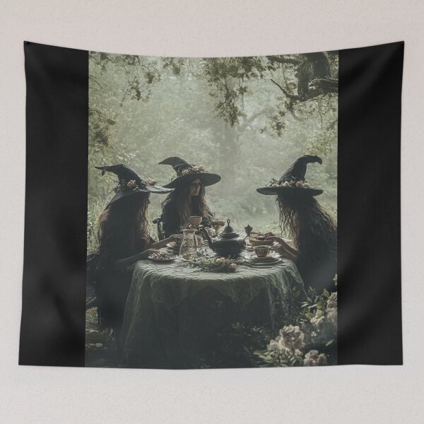 Item preview, Three Witches Drinking Tea designed and sold by Jaspersdigitalart.