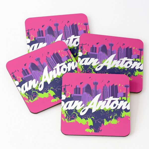 Item preview, Flaming San Antonio, Pink and Green Text Version designed and sold by Pizzzzapants.