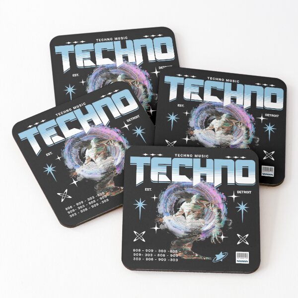 Item preview, TECHNO - Techno portal (White) designed and sold by Discothreadz.