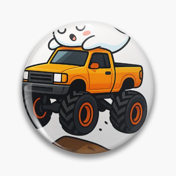 Item preview, Halloween Monster Truck With Ghost designed and sold by cawtoon.