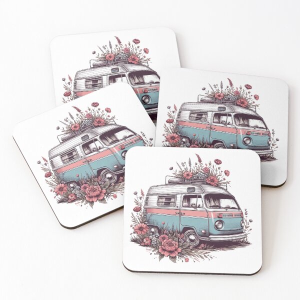 Artikelvorschau, Schöner Vintage-Wohnmobil mit Blumen entworfen und verkauft von nicnacc.