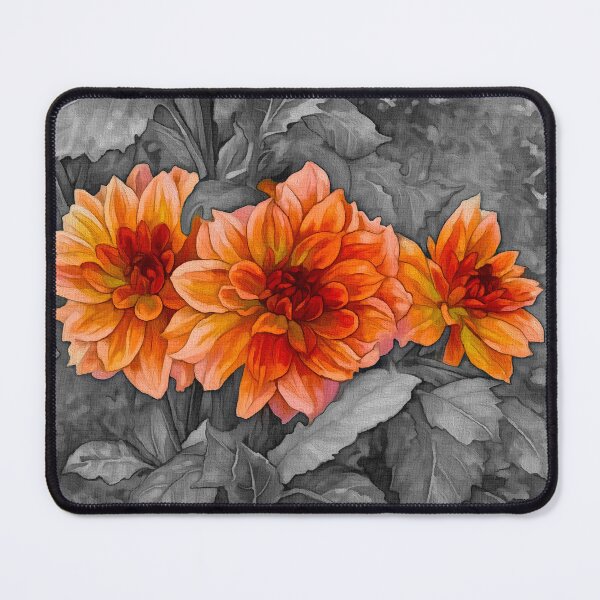 Item preview, The Three Dahlias on B&W 2 designed and sold by BloomingbySJ.