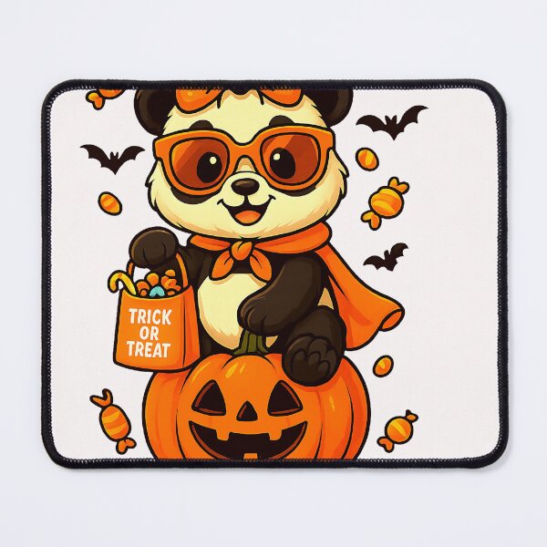 Item preview, Halloween Panda Sitting on Pumpkin Trick or Treat Cute designed and sold by cawtoon.