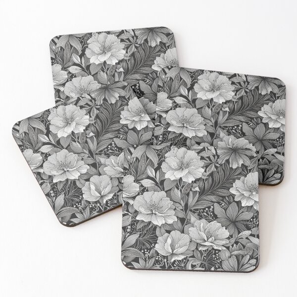 Item preview, Black and White Flowers designed and sold by CoolPixels.