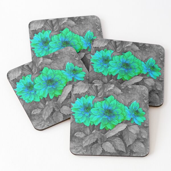 Item preview, The Three Dahlias on B&W 4 designed and sold by BloomingbySJ.
