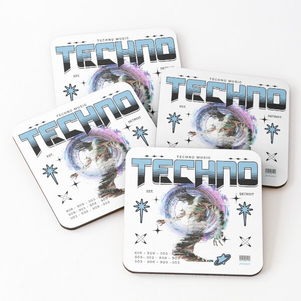 Item preview, TECHNO - Techno Portal (Black) designed and sold by Discothreadz.