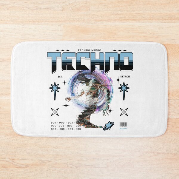Item preview, TECHNO - Techno Portal (Black) designed and sold by Discothreadz.