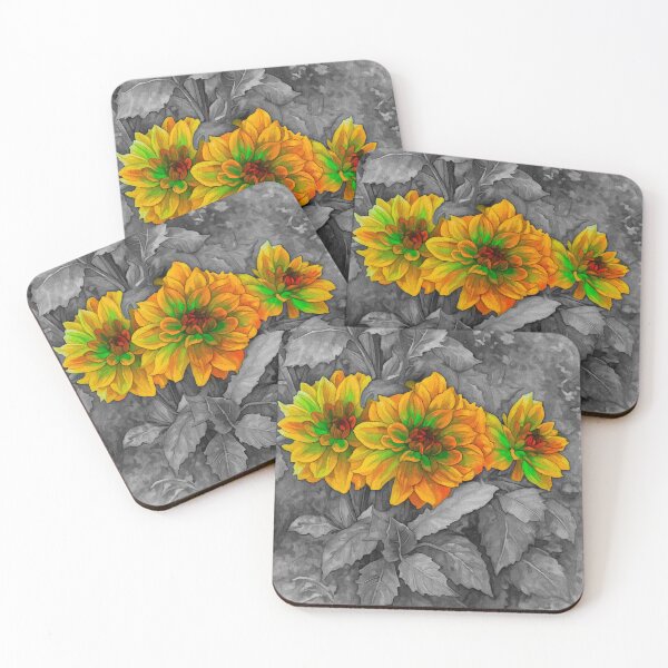 Item preview, The Three Dahlias on B&W 5 designed and sold by BloomingbySJ.
