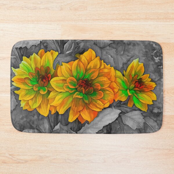 Item preview, The Three Dahlias on B&W 5 designed and sold by BloomingbySJ.