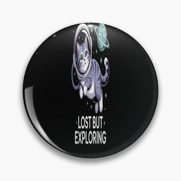 Item preview, "Perdido pero explorando: Diseño de camiseta de un gato astronauta en el espacio" designed and sold by FrameRoom.