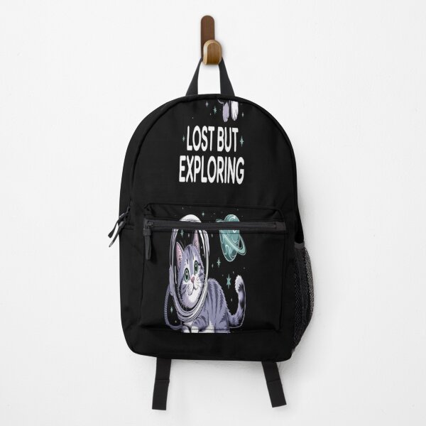 Item preview, "Lost But Exploring – Astronaut Cat in Space T-Shirt Design" designed and sold by FrameRoom.