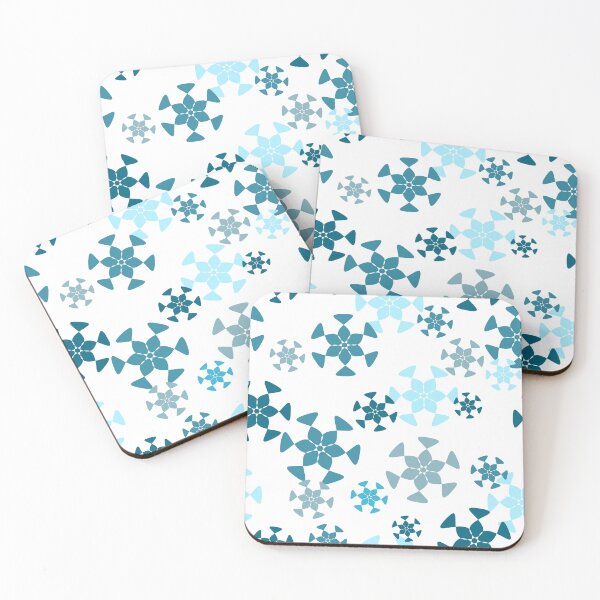 Item preview, blue color snow flake repeat pattern, replete illustration image, design for fabric printing, seamless repeat pattern designed and sold by pipikijung.