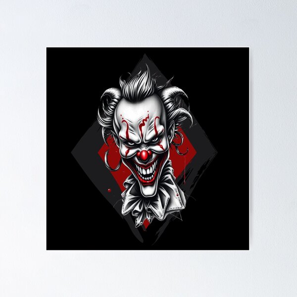 Item preview, Killer Clown Gothic Horror Tattoo Style designed and sold by UNK-Fatigues.