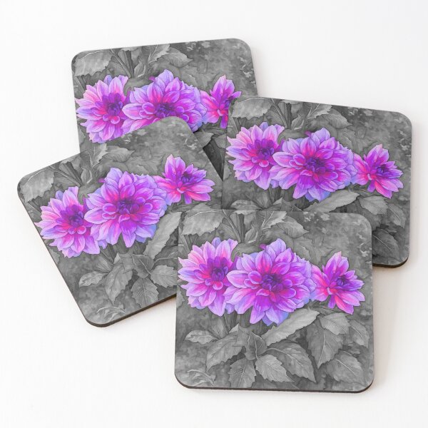 Item preview, The Three Dahlias on B&W 6 designed and sold by BloomingbySJ.